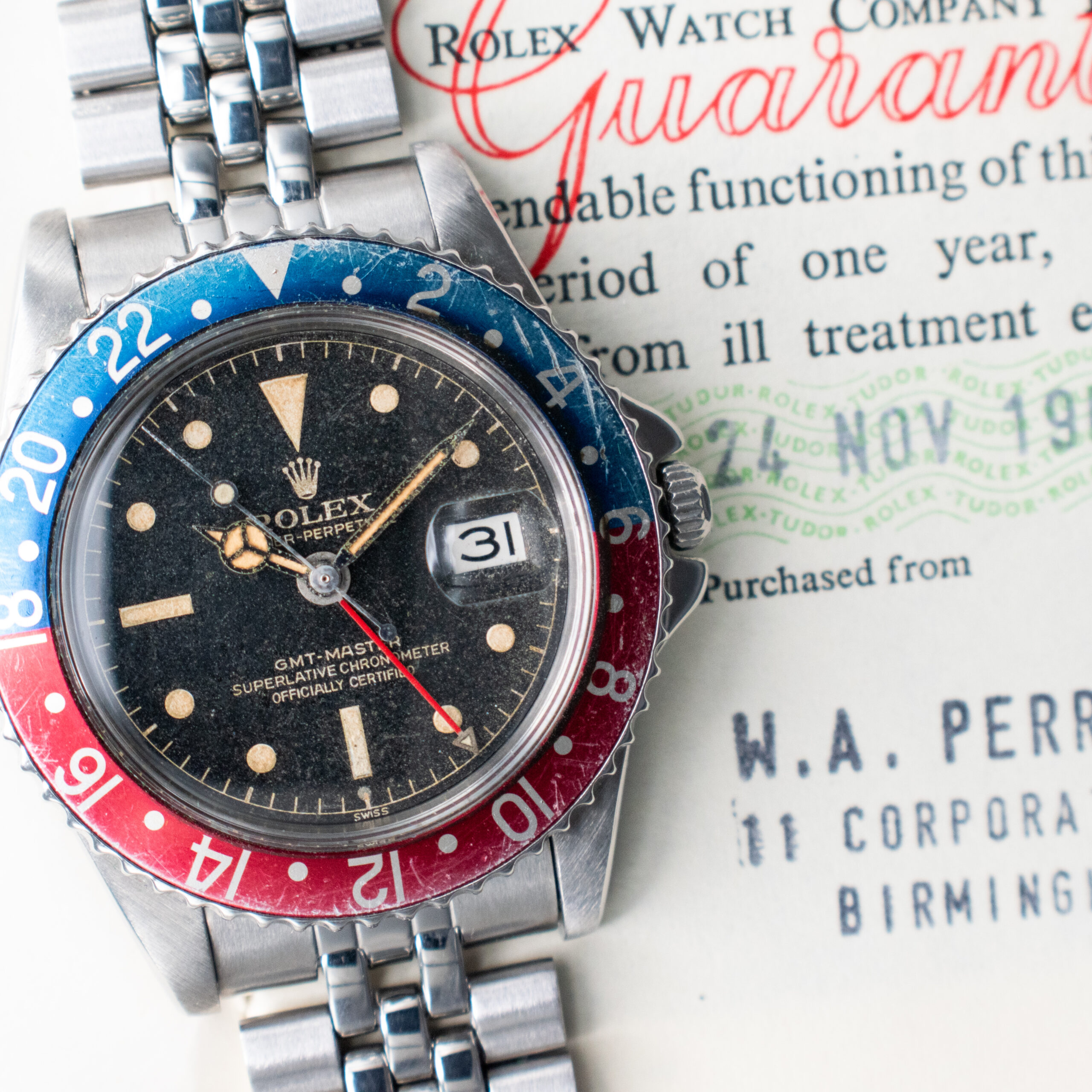 ROLEX GMT-MASTER PEPSI REF. 1675 "EXCLAMATION POINT" GILT DIAL COLLECTOR SET - Image 8