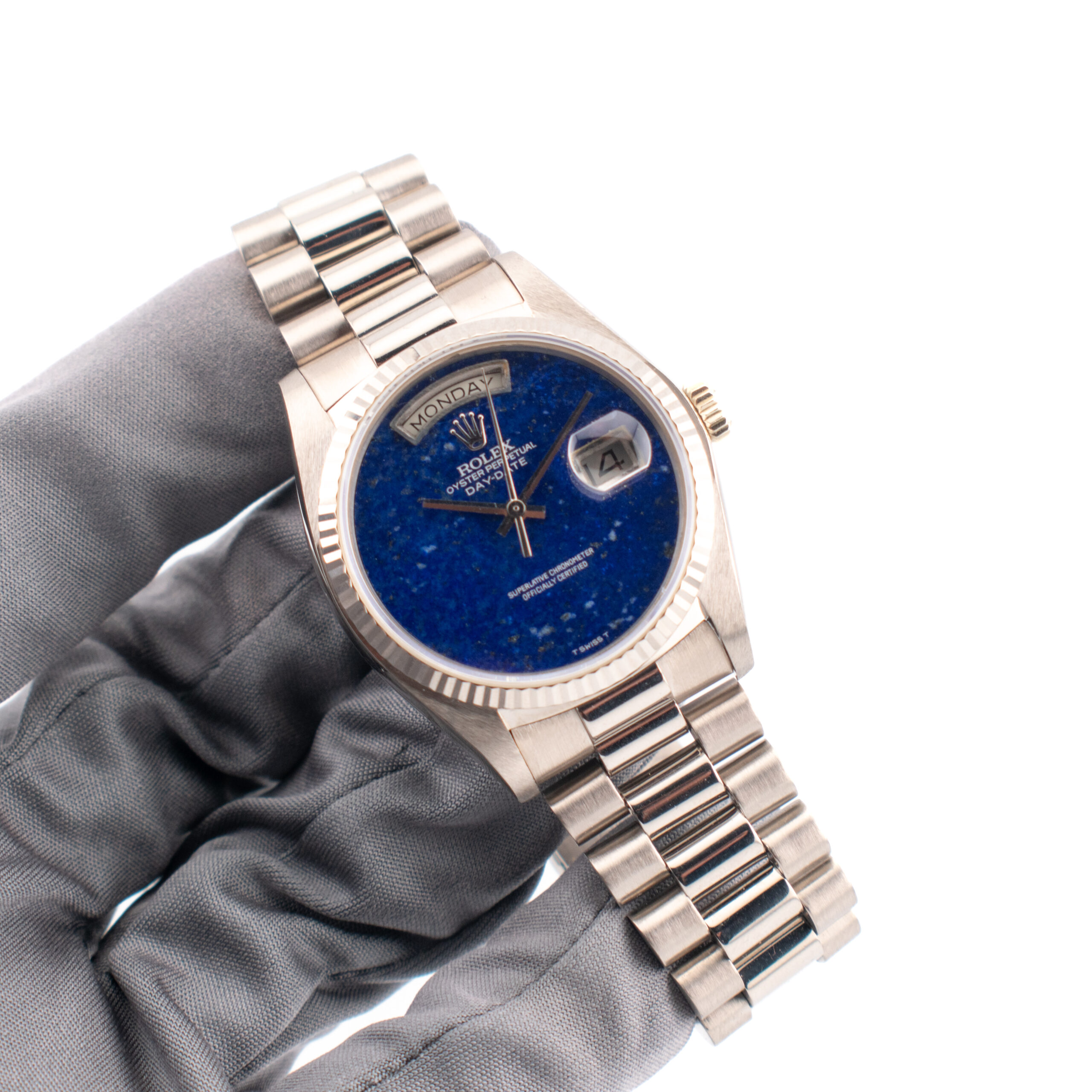 VERY RARE ROLEX DAY-DATE 36 REF. 18039 LAPIS WHITE GOLD FULL SET - Image 2
