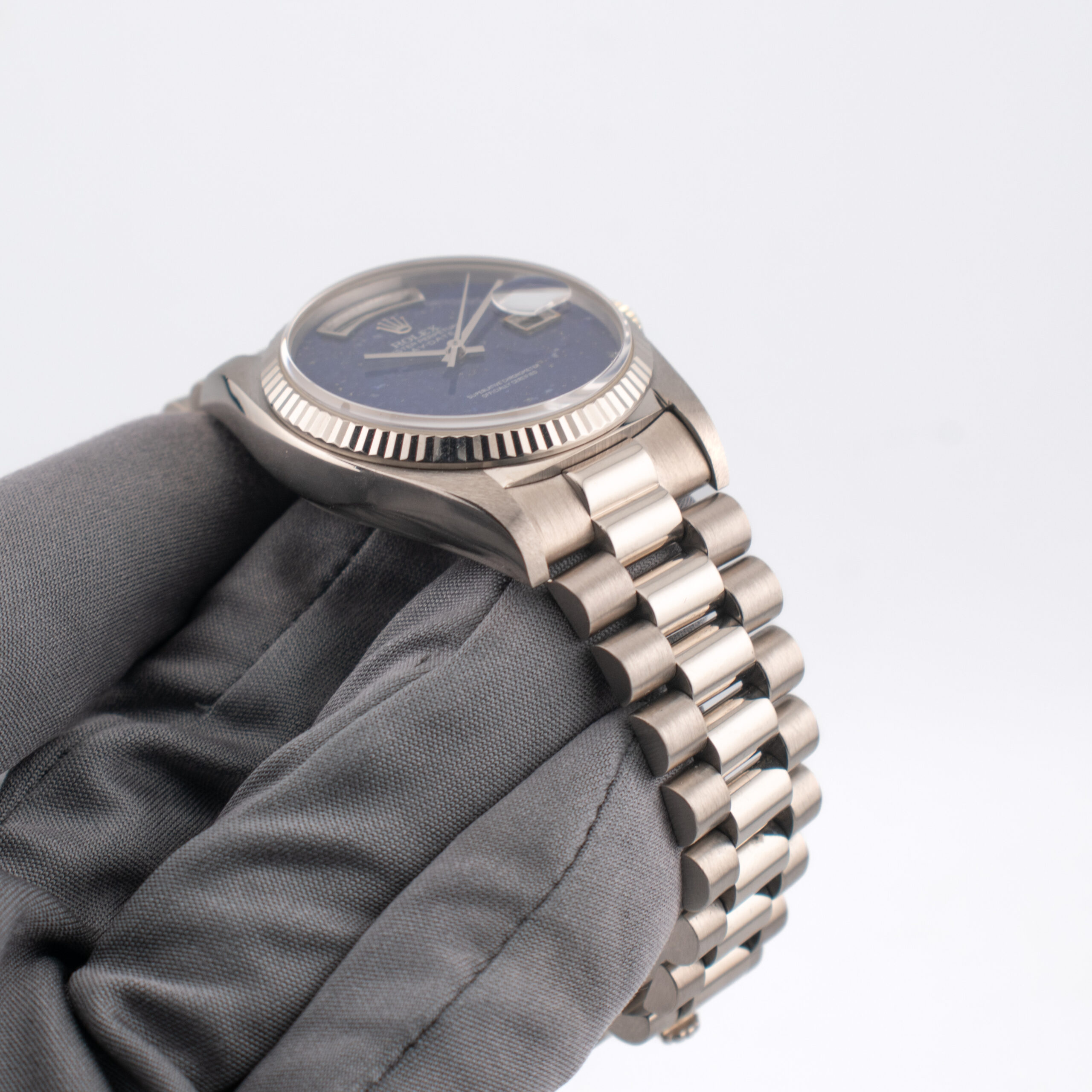 VERY RARE ROLEX DAY-DATE 36 REF. 18039 LAPIS WHITE GOLD FULL SET - Image 3
