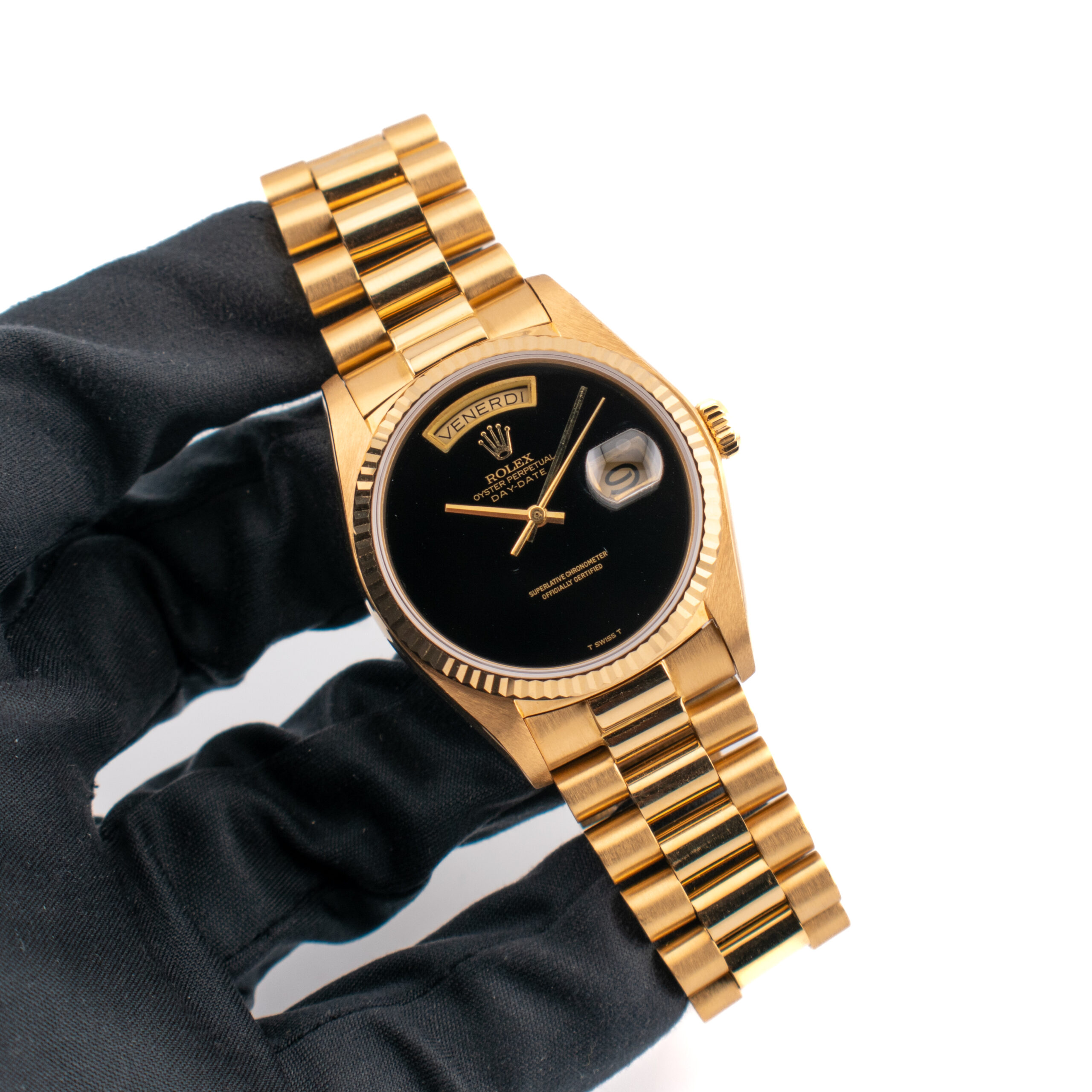 ROLEX DAY-DATE 36 REF. 18038 ONYX DIAL YELLOW GOLD FULL SET - Image 2