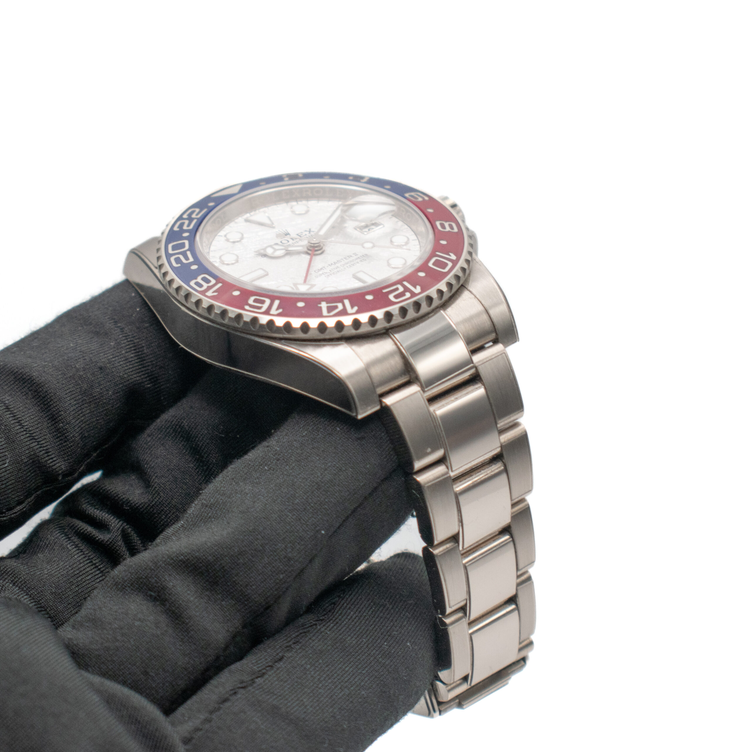 ROLEX GMT-MASTER II PEPSI WHITE GOLD REF. 126719BLRO METEORITE DIAL FULL SET - Image 3