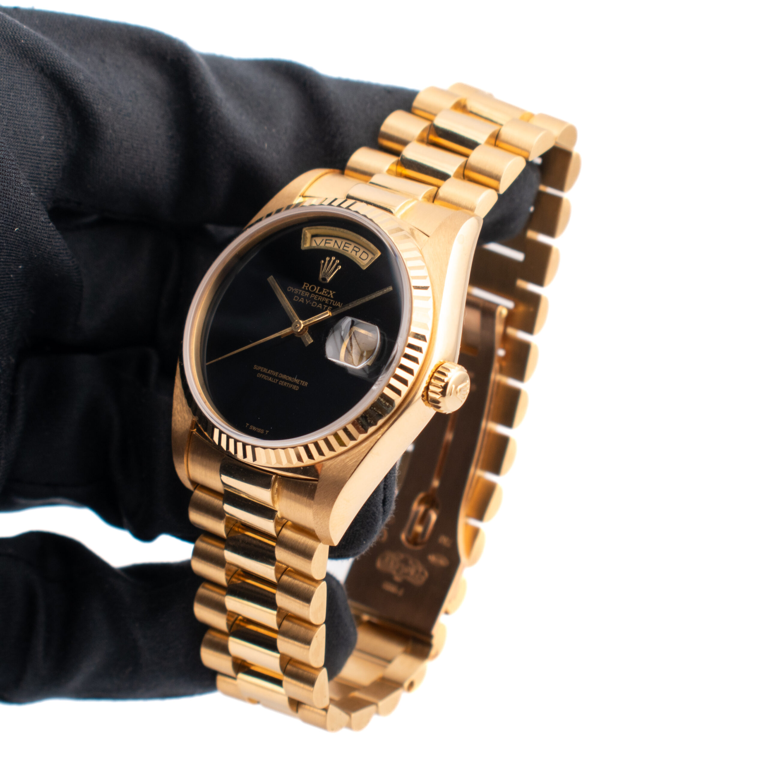ROLEX DAY-DATE 36 REF. 18038 ONYX DIAL YELLOW GOLD FULL SET - Image 4