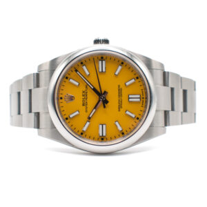 ROLEX OYSTER PERPETUAL 41 REF. 124300 YELLOW DIAL FULL SET