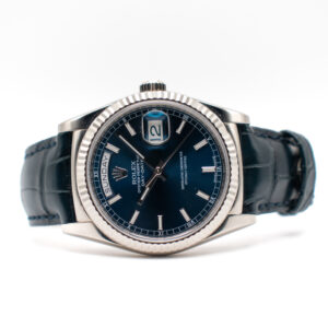 ROLEX DAY-DATE 36 BLUE DIAL REF. 118139 WHITE GOLD FULL SET
