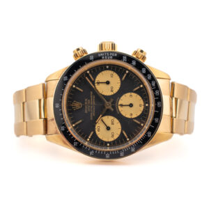 (VINTAGE) ROLEX DAYTONA 18K YELLOW GOLD REF. 6263 BLACK DIAL FULL SET