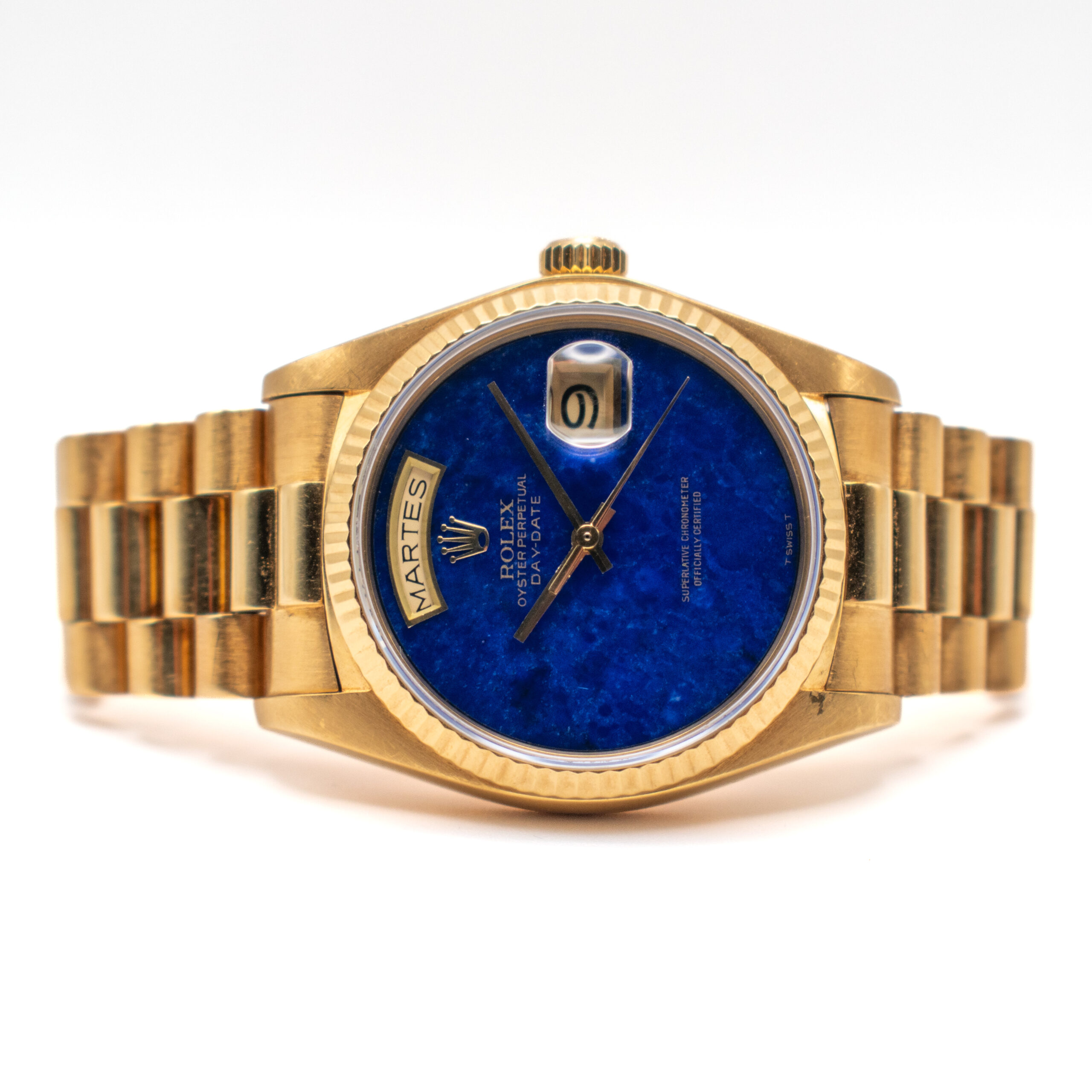 ROLEX DAY-DATE 36 YELLOW GOLD REF. 18038 ORIGINAL LAPIS DIAL