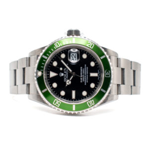 ROLEX SUBMARINER DATE KERMIT REF. 16610LV "FAT FOUR/FLAT FOUR" FULL SET